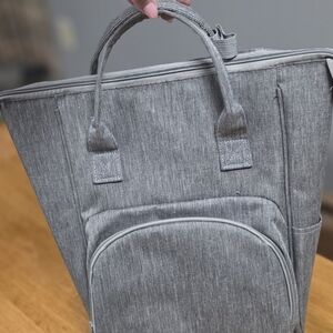 Gray Cooler Bottle Bag